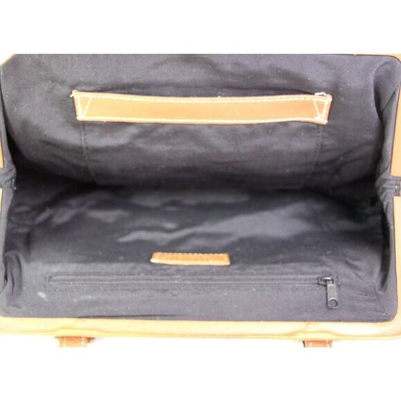 Tignanello BROWN GENUINE LEATHER MEDIUM TOP HANDLE SHOULDER BAG HANDBAG PURSE - Picture 8 of 14